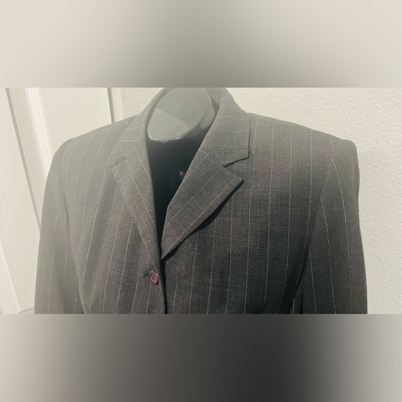 Classiques Entier blazer Grey with Silver sparkle pinstripe size 10 - Picture 12 of 13